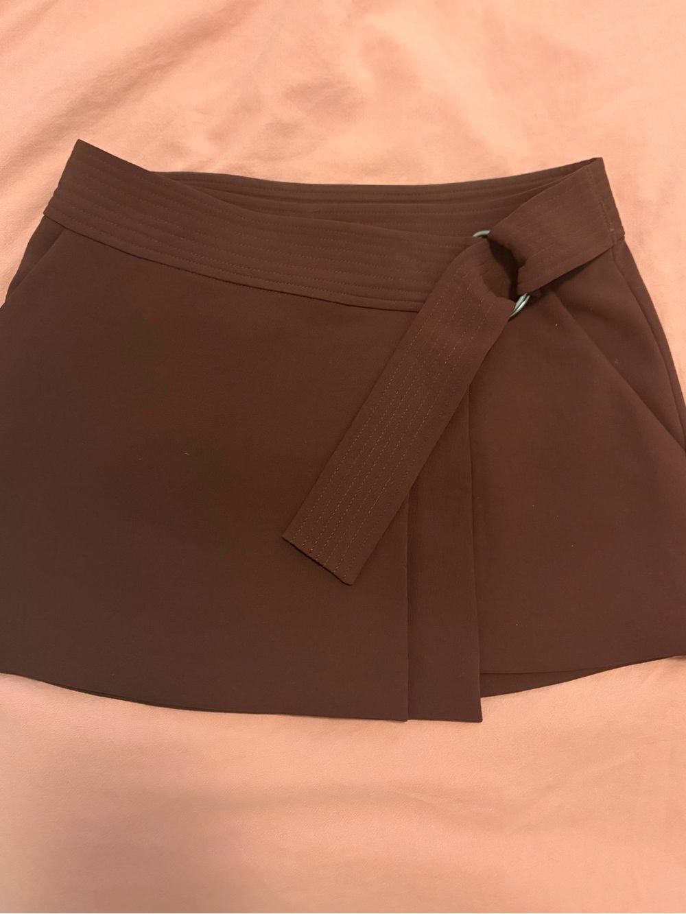 Aritzia Wilfred Side Buckle Mini A-Line Skirt Crepette size XXS